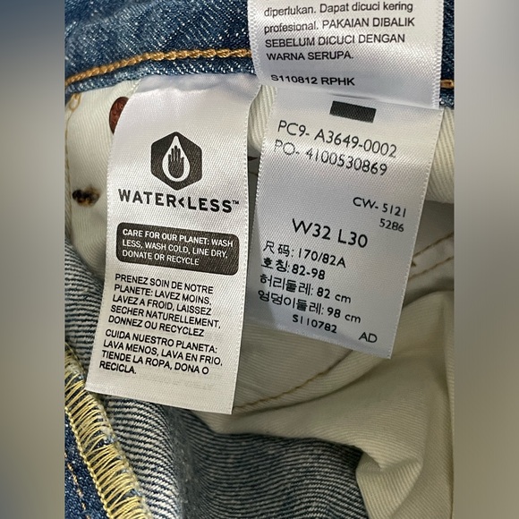 Levi’s Premium 50s Distressed Selvedge Straight Jeans ‘Blue’ (size mens W32xL30) - Picture 11 of 14